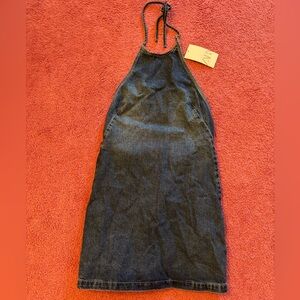 Zara Dark Denim Halter Mini dress